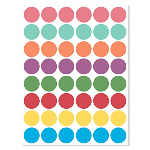 480 Stück Farbcodierungsetiketten Runde Aufkleber Selbstklebende Klebrige Aufkleber Kleine Umzugsaufkleber (10 Blatt) von Meitaat