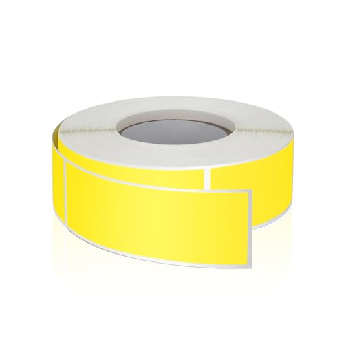 Gelb Rechteckig Aufkleber 7.6 x 2.5cm Farbkodierung Selbstklebend Etiketten Umzug Rollen Ablösbar 500 Stück von Meitaat