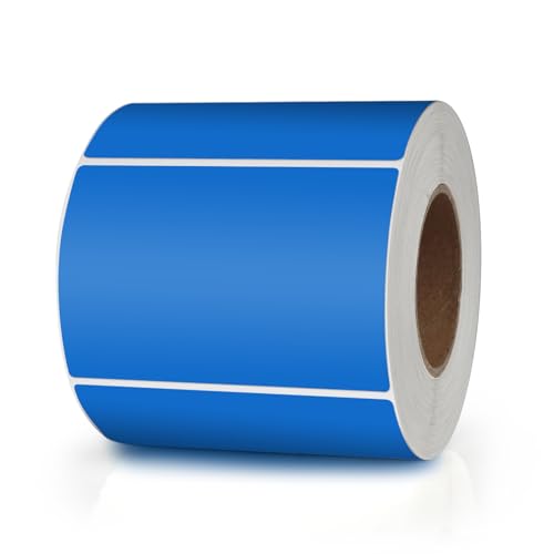 Meitaat Blau Rechteckig Aufkleber 76 x 50MM Farbkodierung Selbstklebend Etiketten Umzug Rolle Ablösbar 500 Stück von Meitaat