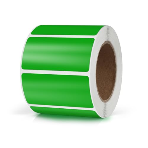 Meitaat Grün Rechteckig Aufkleber 50 x 25MM Farbkodierung Selbstklebend Etiketten Umzug Rolle Ablösbar 500 Stück von Meitaat