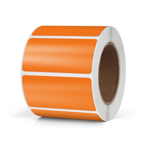 Meitaat Orange Rechteckig Aufkleber 50 x 25MM Farbkodierung Selbstklebend Etiketten Umzug Rolle Ablösbar 500 Stück von Meitaat