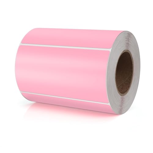 Meitaat Rosa Rechteckig Aufkleber 100 x 50MM Farbkodierung Selbstklebend Etiketten Umzug Rolle Ablösbar 500 Stück von Meitaat