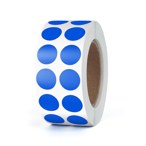 Runde Aufkleber 13mm Blau Selbstklebend Rolle Kleine Klebepunkte Etiketten Farbkodierung Kreise Sticker Wetterfest 2000 Stück von Meitaat