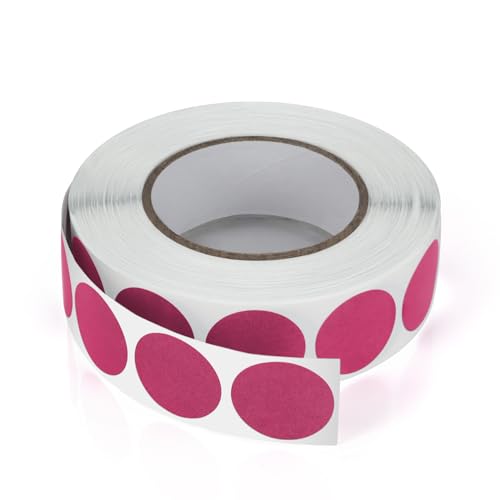 Runde Aufkleber 19mm Rosa Selbstklebend Rolle Kleine Klebepunkte Etiketten Farbkodierung Kreise Sticker Wetterfest 1000 Stück von Meitaat