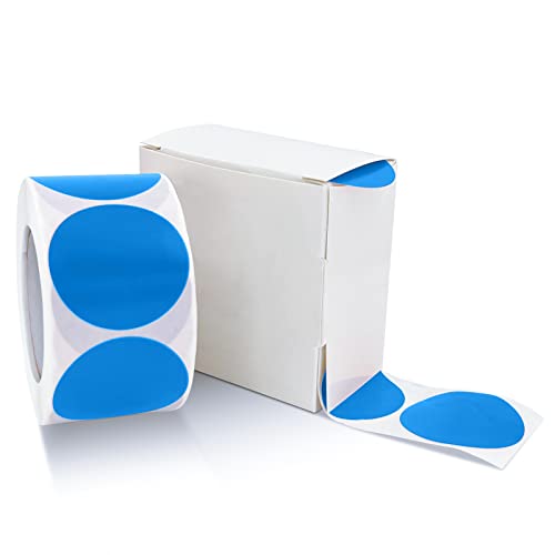 Runde Aufkleber 25mm Blau Selbstklebend Rolle kleine Klebepunkte Etiketten Farbkodierung kreise Sticker Ablösbare Wetterfest Mit Spenderbox 500 Stück von Meitaat