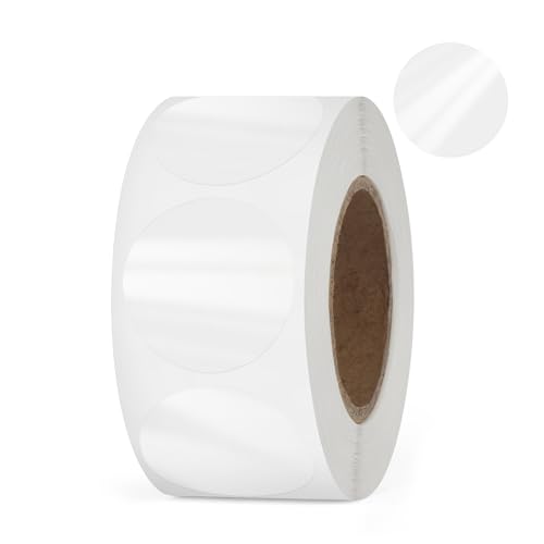 Runde Transparent Aufkleber Durchmesser 25mm Selbstklebend Clear Etiketten klebepunkte Klare kreis Wasserdicht für Umschläge Verschlussetiketten 500 Stück von Meitaat