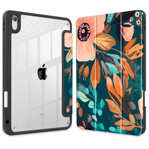 Mektron Schutzhülle für 2025 iPad 11 Zoll (A16-Chip) 11. Generation passend für iPad der 10. Generation 2022, eingebauter Stifthalter mit stoßfester Abdeckung, transparenter Hülle, dreifach faltbarer von Mektron