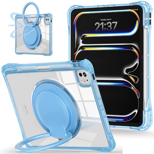 Mektron Stoßfeste Schutzhülle für iPad Air 11 Zoll (M3 2025 7. / M2 2024 6. Generation), kompatibel mit iPad Air 11 Zoll (2022 5. Generation/2020 4. Generation), PC-Tablet-Hüllen mit drehbarem Ständer von Mektron
