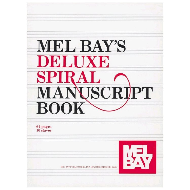 Mel Bay Deluxe Spiral Manuscript Notenbuch, 10 Systeme von Mel Bay