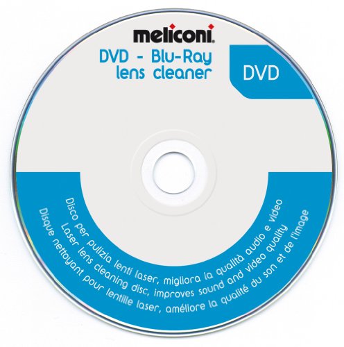 MELICONI DVD Blu-ray Linsenreiniger Disc + 5.1 Audio System Check für DVD-Player Spiel Konsolen PC DVD von Meliconi