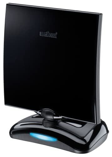 Meliconi | AT-49 USB TV-Antenne mit Einstellbarer Verstärkung • Fertig für DVB-T2 und 5G • Schwenkbares Aufnahmekabel • Stromversorgung über mitgeliefertes USB-Kabel • Reichweite 30 km von Meliconi