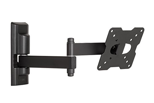 Meliconi CME EDR100, TV-Wandhalterung mit Doppelarm, Neigbare TV-Halterung, Flachbildschirmhalterung von 14" bis 25", VESA 50-75-100x100, Belastbarkeit 17 Kg, Schwarz von Meliconi