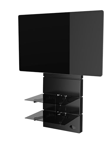 Meliconi Ghost Design 3500 Rotation schwarz matt Wandhalterung für Fernseher von 32 bis 70 Zoll (32 Zoll) Vesa 200 300 400 mm von Meliconi