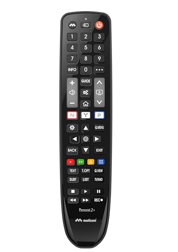 Meliconi Gumbody Personal 2+ Fernbedienung für LG TV, ersetzt die Originalfernbedienung, sofort einsatzbereit, Anti-Shock-Gummi-Körper, von Meliconi