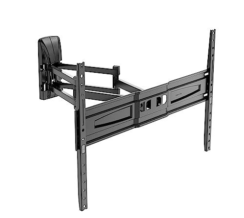 Meliconi SPACE SYSTEM DUALMOTION 600 EASY, Wandhalterung mit Doppelarm und Doppeldrehung für Flachbildfernseher von 40" bis 82", VESA 300-400-600, Tragfähigkeit 45 kg, Made in Italy, Schwarz von Meliconi