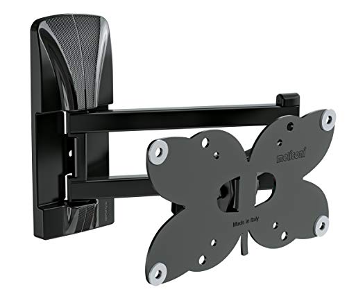 Meliconi Slimstyle Plus 100-200 Spin SDR, doppelarmige Wandhalterung für 14''-43''-Flachbildschirm-TVs, horizontal und vertikal schwenkbar, VESA 75-100-200x100, doppelarmig, Farbe schwarz Meliconi Slimstyle Plus 100-200 Spin SDR, doppelarmige Wandhalterung für 14''-43''-Flachbildschirm-TVs, horizontal und vertikal schwenkbar, VESA 75-100-200x100, doppelarmig, Farbe schwarz von Meliconi