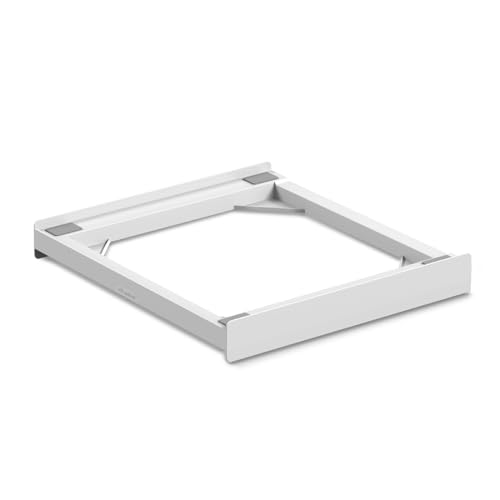 Meliconi Torre Basic L60, Universelles Zwischenbaurahmen für Trockner und Waschmaschine, Vormontiert, Sicherheitsgurt mit Metallschnalle Inklusive, Tragfähigkeit: 250 kg, Weiß von Meliconi