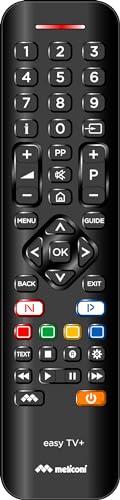 Meliconi Universalfernbedienung Easy Tv+, Universalfernbedienung für Smart TV mit Vollständiger Tastatur, Lernfunktion, Kindermodus und Freeze, Webunterstützung, Telefonischer Support, Universelle Kompatibilität Meliconi Universalfernbedienung Easy Tv+, Universalfernbedienung für Smart TV mit Vollständiger Tastatur, Lernfunktion, Kindermodus und Freeze, Webunterstützung, Telefonischer Support, Universelle Kompatibilität von Meliconi