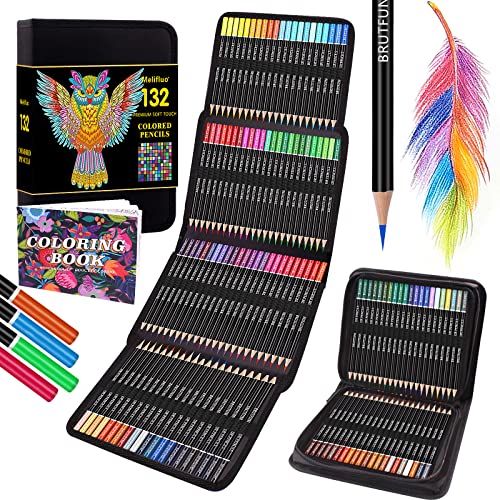 Melifluo 132 Buntstifte Set, 1 Malbuch,Tragbarer Premium-Reißverschlusstasche. Bundstifteset Perfekt für Erwachsene und Künstler zum Skizzieren, Schattieren und Kritzeln Melifluo 132 Buntstifte Set, 1 Malbuch,Tragbarer Premium-Reißverschlusstasche. Bundstifteset Perfekt für Erwachsene und Künstler zum Skizzieren, Schattieren und Kritzeln von Melifluo