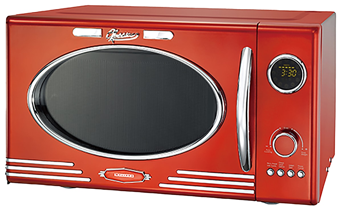 MELISSA Mikrowelle 16330129, 800 W, 23 L, mit Grill-Funktion, metallic-rot von Melissa