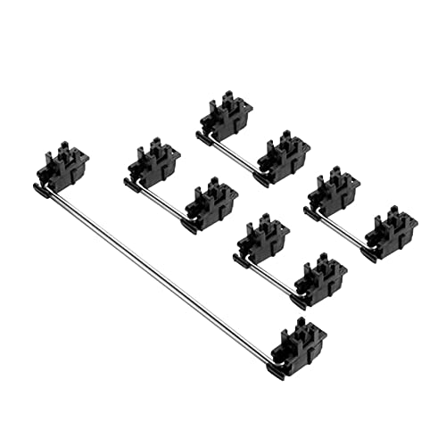 Melitt Stahlplatte Satellitenwelle für mechanische Tastatur Cherry MX Achse Schalter schwarz montiert 6.25U 2U Stabilisator-1 von Melitt