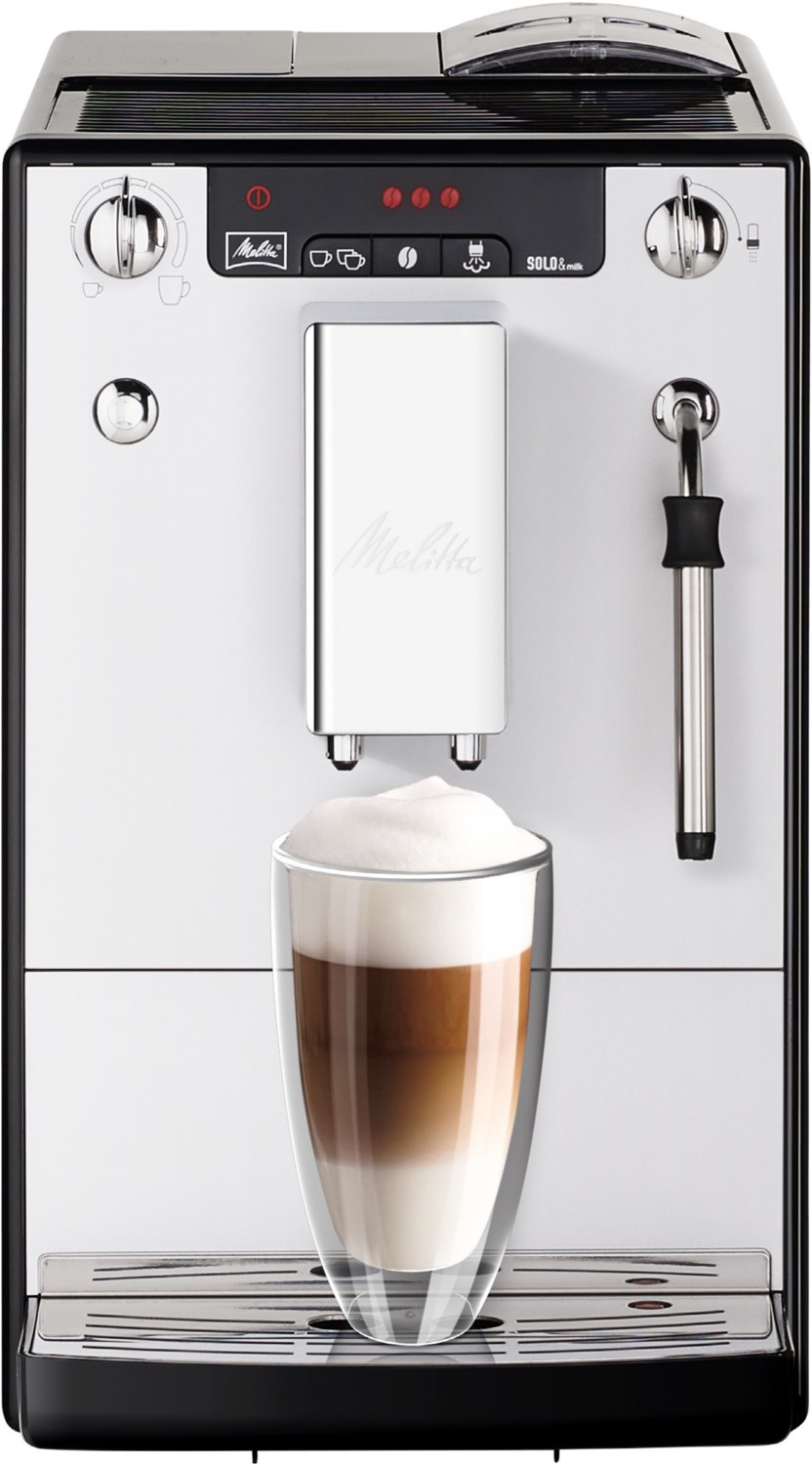 Caffeo Solo & Milk E 953-102 Kaffee-Vollautomat silber/schwarz von Melitta