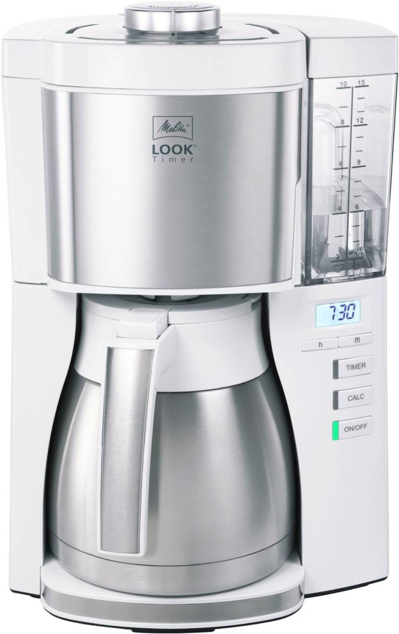 Look Therm Timer 1025-17 Kaffeeautomat mit Thermokanne weiß von Melitta