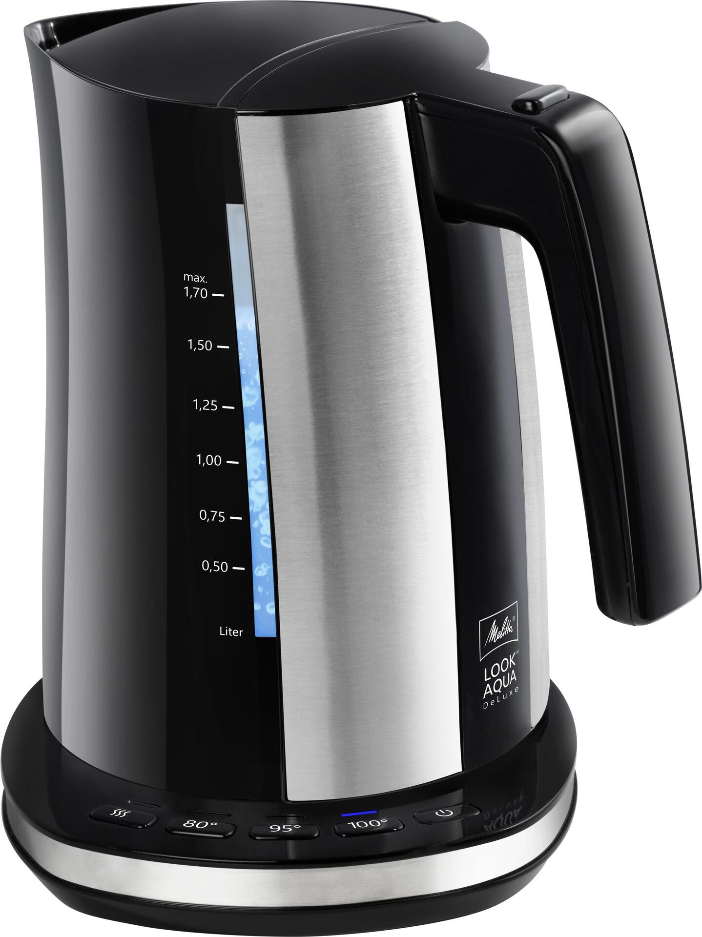 Melitta 6766976 Wasserkocher 1,7 l 2400 W Schwarz - Edelstahl (221707) von Melitta