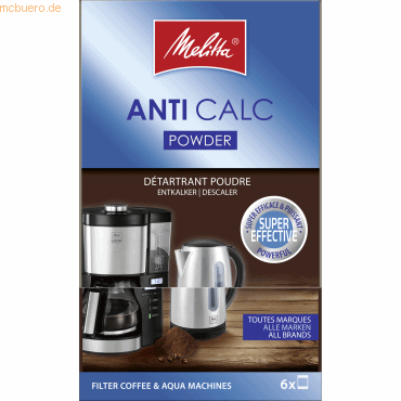 Melitta Entkalker ANTI CALC 192632 Pulver 20g 6 Stück von Melitta