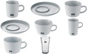 Melitta Espresso-Tasse M-Cups, weiß, 80 ml aus Porzellan, Höhe: 62 mm, mit Henkel - 6 Stück (18903) von Melitta