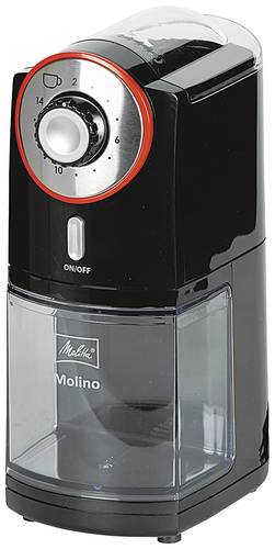 Melitta Molino® 1019-01 Kaffeemühle Schwarz/Rot von Melitta
