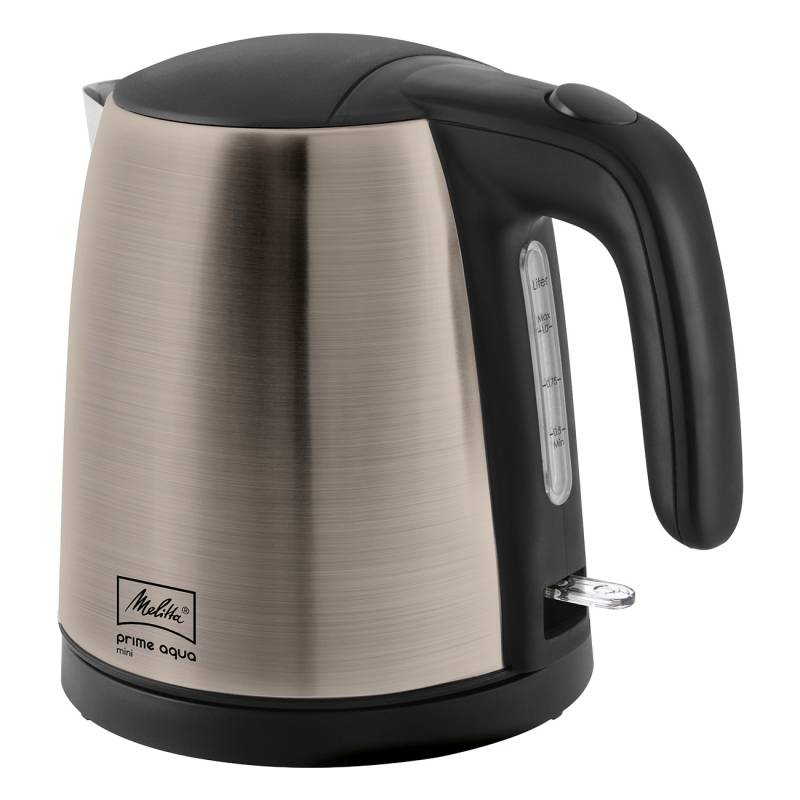 Melitta Prime Aqua mini 1018-05 Metallic Grey | Wasserkocher | 1 Liter Kapazit?t | 360 Grad Basisstation | 2200 W| automatische Abschaltung von Melitta