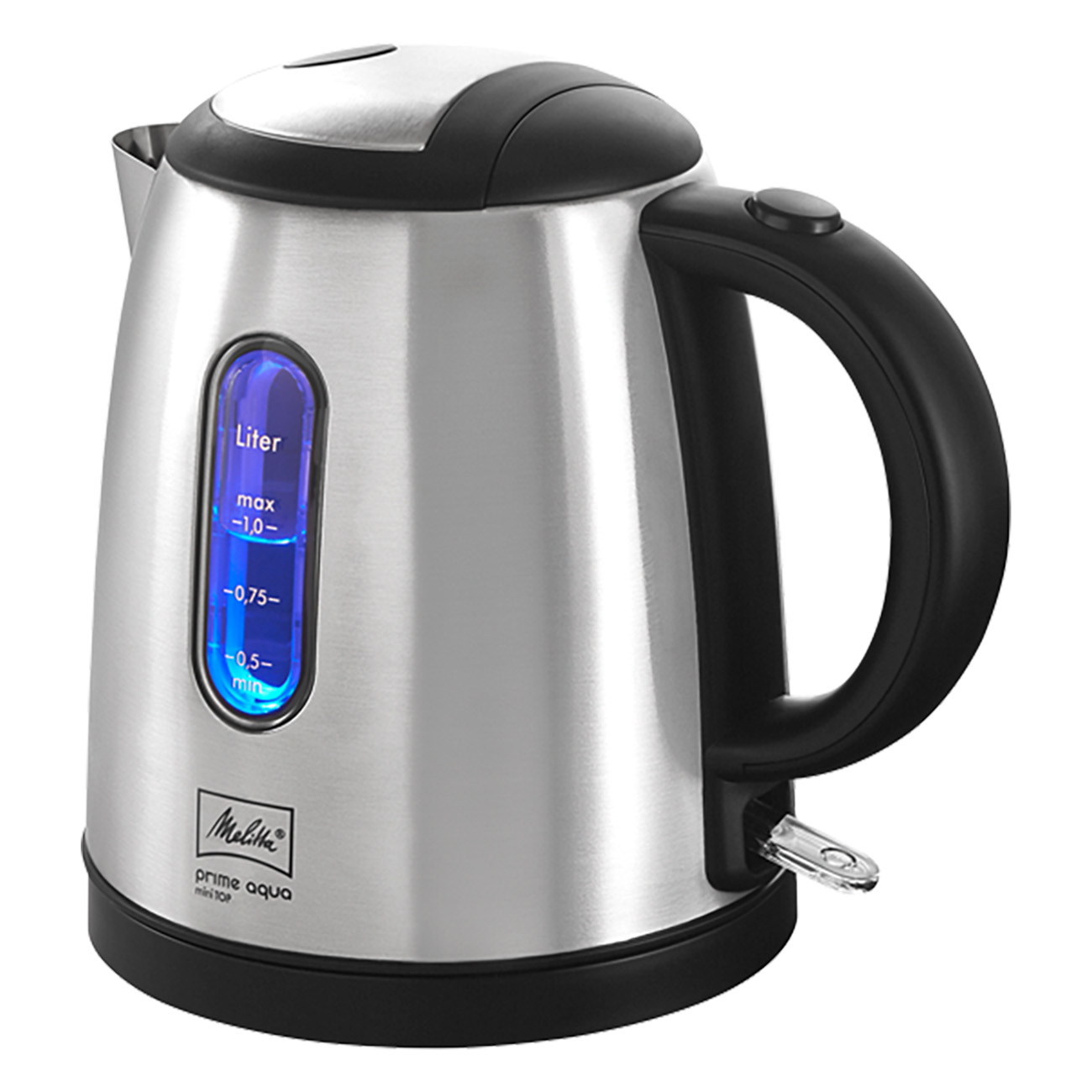 Melitta Prime Aqua mini Top | Wasserkocher | 360 Grad Basisstation | 1 Liter F?llmenge | 2200 Watt | ?berhitzungsschutz | Lift On, Switch Off Funktion von Melitta