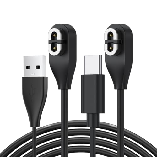Meliya 2 Stück kompatibel mit Shokz Ladekabel, USB- und USB-C-Magnetladekabel für Aftershokz Aeropex AS800, Shokz Openrun Pro, OpenRun, OpenRun Mini, OpenComm Knochenleitungs-Kopfhörer (100 cm x 2) von Meliya