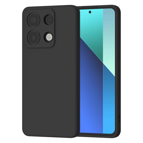 Meliya Hülle für Xiaomi Redmi Note 13 4G, Kratzfest und Weiche Silikon Handyhülle, Schwarz, Silikon, Schutzhülle mit Weiche Innenschicht von Meliya