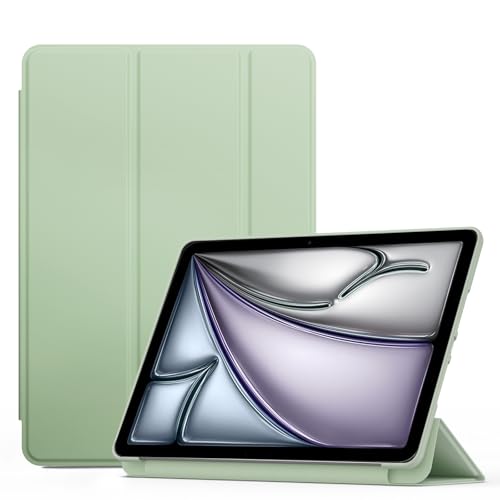 Meliya Schutzhülle für iPad Air 11 Zoll (M3 2025/M2 2024), iPad Air 5. 2022 / 4. Generation 2020 10,9 Zoll, schlanke, harte stoßfeste Schutzhülle, unterstützt Auto Wake/Sleep, ohne Stifthalter (Matcha von Meliya