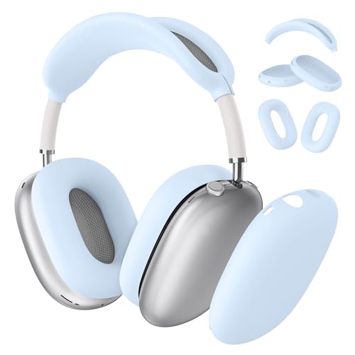 Meliya für Airpods Max Hülle, Ultradünne Silikon Schutzhülle für Apple Airpods Max Kopfhörer Zubehör- Weiches und Kratzfestes Airpods Max Case Cover von Meliya