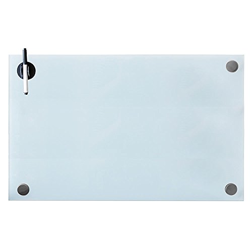 Melko Glasmagnettafel, Whiteboard, Glasboard, Magnetwand, Pinnwand, 100 x 60 x 0,4 cm, Weiß von Melko