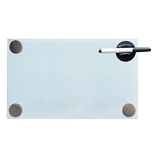 Melko Glasmagnettafel, Whiteboard, Glasboard, Magnetwand, Pinnwand, 30 x 50 x 0,4 cm, Weiß von Melko