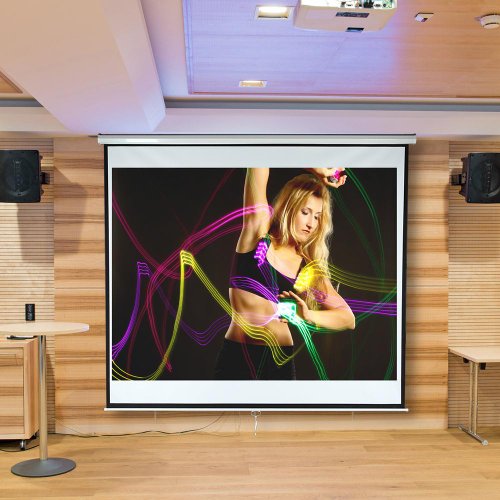 Melko Rolloleinwand für Beamer, Rollo, Heimkino, Büro, Projektoren, 178 x 178 cm, 99 Zoll - Ideal für HD-TV Melko Rolloleinwand für Beamer, Rollo, Heimkino, Büro, Projektoren, 178 x 178 cm, 99 Zoll - Ideal für HD-TV von Melko