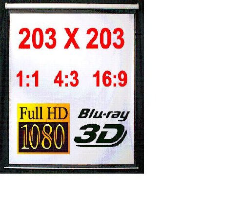 Melko Rolloleinwand für Beamer, Rollo, Heimkino, Büro, Projektoren, 203 x 203 cm, 113,7 Zoll - Ideal für HD-TV Melko Rolloleinwand für Beamer, Rollo, Heimkino, Büro, Projektoren, 203 x 203 cm, 113,7 Zoll - Ideal für HD-TV von Melko