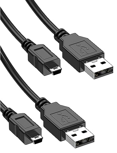 Mellbree Kabel kompatibel mit tiptoi stift 1/2/3 Generation, 1m Mini USB ladekabel für tiptoi- effiziente datenübertragung und schnellladung - nicht für die Generation 4 (Schwarz 2 Stück) von Mellbree