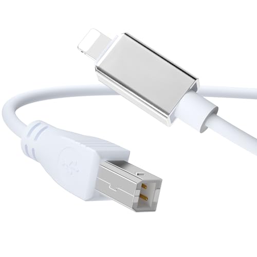 MeloAudio USB Typ-B zu Midi-Kabel, 1.5 m/5 FT USB OTG Kabel, kompatibel mit iPhone, iOS-Geräte, Midi-Controller, Elektronischem Musikinstrument, Midi-Keyboard, Audio Interface, USB Mikrofon von MeloAudio
