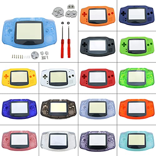 Melocyphia Gehäuse mit Tasten für Gameboy Advance GBA Ersatz (durchsichtiges Hellblau) von Melocyphia