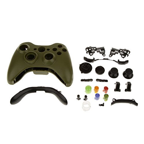 Melocyphia Vollständiges Gehäuse mit Tasten für Xbox 360 Wireless Controller Ersatz (schwarz) von Melocyphia