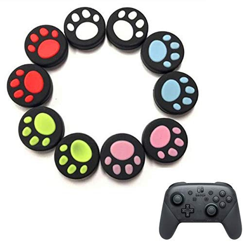 Silikon-Daumengriffe, Analog, rutschfest, für Nintendo Switch NS & Switch Lite Joy-Con-Controller, niedliche Katzenklaue, 10 Stück Silikon-Daumengriffe, Analog, rutschfest, für Nintendo Switch NS & Switch Lite Joy-Con-Controller, niedliche Katzenklaue, 10 Stück von Melody Sophia