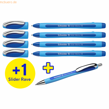 memo Kugelschreiber Slider Memo XB 150275 blau 4+1Rave memo Kugelschreiber Slider Memo XB 150275 blau 4+1Rave von Memo