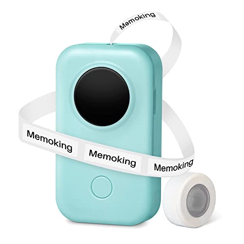 Memoking Etikettiergerät Selbstklebend D30 Etikettiergerät Mini, Kompatibel mit iOS und Android, Tragbarer Bluetooth Thermo Etikettendrucker für für Geschenk-, Küchen- und Büromarker von Memoking