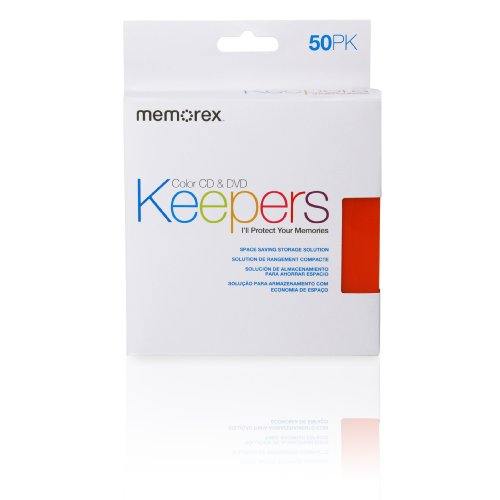 MEMOREX CD/DVD PLASTIC KEEPERS 5 COLORSx10pcs 50 PACK MEMOREX CD/DVD PLASTIC KEEPERS 5 COLORSx10pcs 50 PACK von Memorex