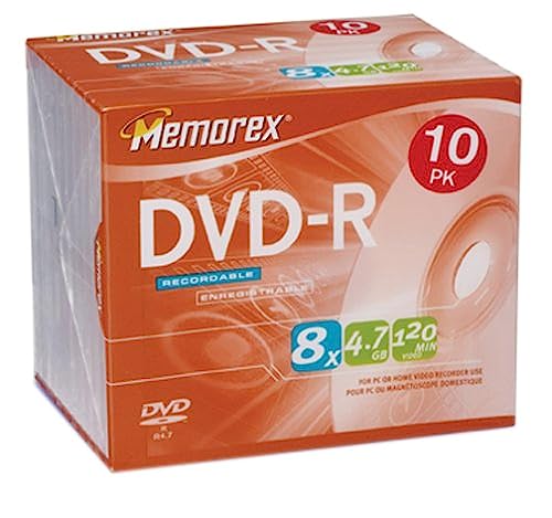 Memorex 4,7 GB 8 x DVD-R Medien ER (10) von Memorex